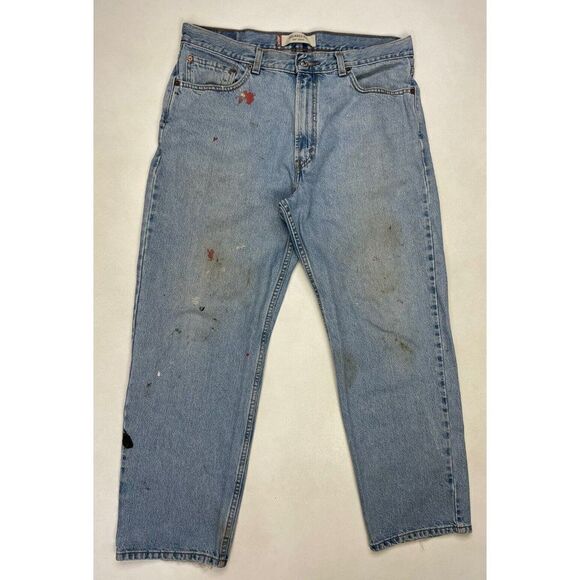 VINTAGE Levi's 550 Relaxed Fit Denim Jeans Men Size 35 X 28 Blue Tag Size 36x29 - Picture 1 of 13